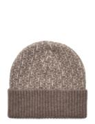 Monogram Fold Turn Up Beanie Calvin Klein Brown