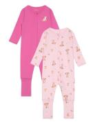 Nbfnightsuit 2P Zip Ff Rose Deer Noos Name It Pink