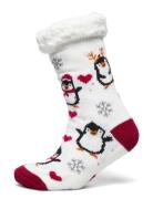 The Happy Penguin Cozy Sock Christmas Sweats White