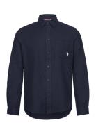 Kim Reg Flannel Uspa M Shirt U.S. Polo Assn. Navy