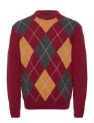 Argyle C-Neck GANT Burgundy