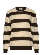 Eco Wool Stripe Kasey Sweater Mads Nørgaard Brown