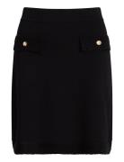 Viscose-Blend Knitted Short Skirt, Simona Ivo Nikkolo Black