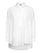 Caprina Crepe Ls Button Shirt French Connection White