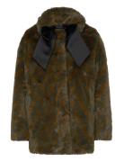 A-Line Faux Fur Coat Scotch & Soda Khaki