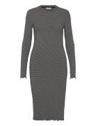 5X5 Stripe Boa Dress Mads Nørgaard Grey