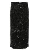 Vifaith Hw Midi Sequin Skirt/Vol Vila Black