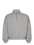 Elevated Double Knit Loose Mock Neck VANS Grey