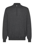 100% Merino Wool Sweater With Zip-Neck Mango Grey