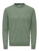 Onseddy Reg 7 Wool Crew Knit ONLY & SONS Green