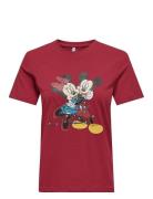 Onlmickey Life Reg S/S Top Box Xmas Jrs ONLY Red