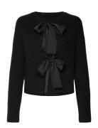 Objparvi Sateen Bow Knit Cardigan Div Object Black