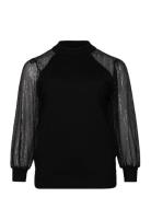 Carnaja Ls Sequins High Neck Knt ONLY Carmakoma Black