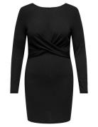 Carqueen L/S Glitter Twist Dress Jrs Bf ONLY Carmakoma Black