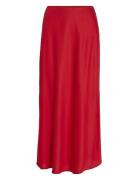 Viellette Hw Long Skirt - Noos Vila Red