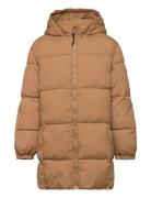 Quilted Long Coat Mango Brown