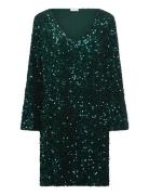 Vifaith V-Neck L/S Sequin Dress/Vol Vila Green