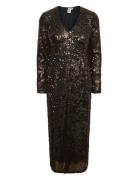 Yaspio Ls Sequin Long Dress - Show YAS Brown