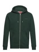 Essential Logo Zip Hoodie Superdry Khaki