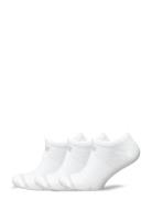 Performance Cotton Flat Knit No Show Socks 3 Pack New Balance White