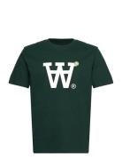 Wwace Big Logo & Badge T-Shirt Double A By Wood Wood Green