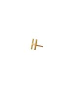 Earring Studs Archetypes, Gold, A-Z Design Letters Gold