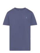 Cotton Jersey Crewneck Tee Ralph Lauren Kids Blue