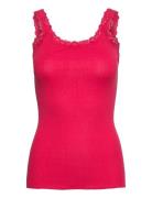 Silk Top W/ Lace Rosemunde Red