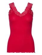 Organic Top W/ Lace Rosemunde Red