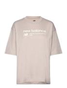 Linear Heritage Jersey Over D T-Shirt New Balance Beige