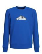 Jcomountain Logo Sweat Crew Neck Sn Jnr Jack & J S Blue