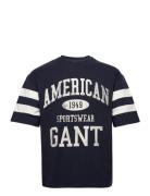 D.2 Collegiate Ss T-Shirt GANT Navy