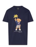 Polo Bear Cotton Jersey Tee Ralph Lauren Kids Blue