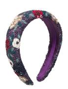 Wintery Wide Beaded Hairbrace Becksöndergaard Purple