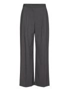 Wideleg Pleated Trousers Mango Grey