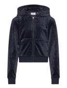 Tonal Zip Through Hoodie Juicy Couture Navy