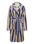 Rhflurry Fleece Robe Stripe Rosemunde Beige