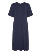 Bamboo Long Nightdress, Short Sleev Lady Avenue Navy