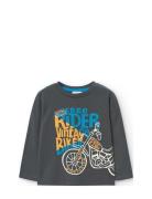 Knit T-Shirt For Baby Boy -Bci Boboli Grey