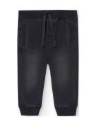 Fleece Denim Trousers For Baby Boy -Bci Boboli Black