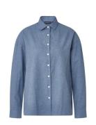 Edith Cotton Flannel Shirt Lexington Clothing Blue