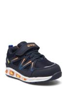 Kemsite Kids Shoe W/Lights Wp ZigZag Navy