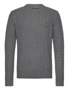 Cable Crew Neck Jumper Lyle & Scott Grey