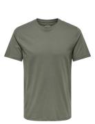 Onsmax Life Ss Stitch Tee Noos ONLY & SONS Green