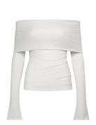 Draped Off-Shoulder Top Weekday White