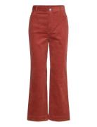 Regular Waist Straight Leg Corduroy Trousers Monki Red