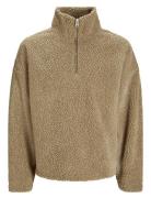 Jorroxbury Teddy Sweat High Neck Ln Jack & J S Beige