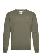 Superfine Lambswool V-Neck GANT Green