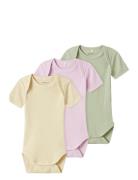 Nbnbody 3P Ss Solid Rib Noos Name It Pink