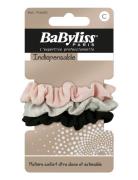 Hair Elastics In Soft Fabric 3 Pcs Babyliss Paris Patterned